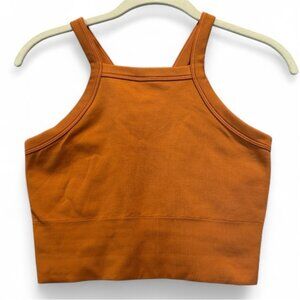 Athleta Burnt Orange Ribbed Top